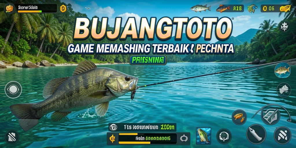 Gameplay BUJANGTOTO yang menampilkan pengalaman memancing yang mendebarkan.