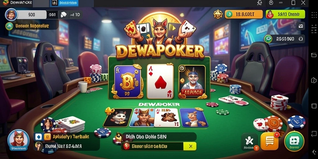 Tampilan sistem fitur DEWAPOKER yang membantu pengelolaan permainan.