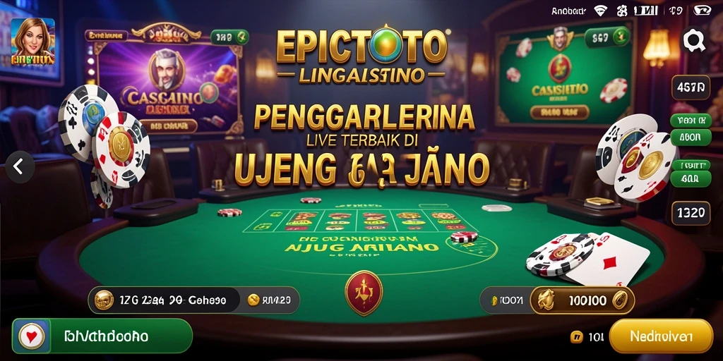 Screenshot utama EPICTOTO menampilkan dealer langsung dan permainan meja yang mendebarkan.