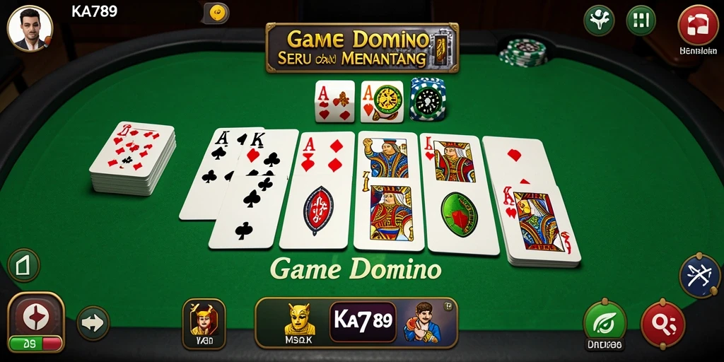Tampilan gameplay KA789 yang menegangkan dan penuh strategi domino.
