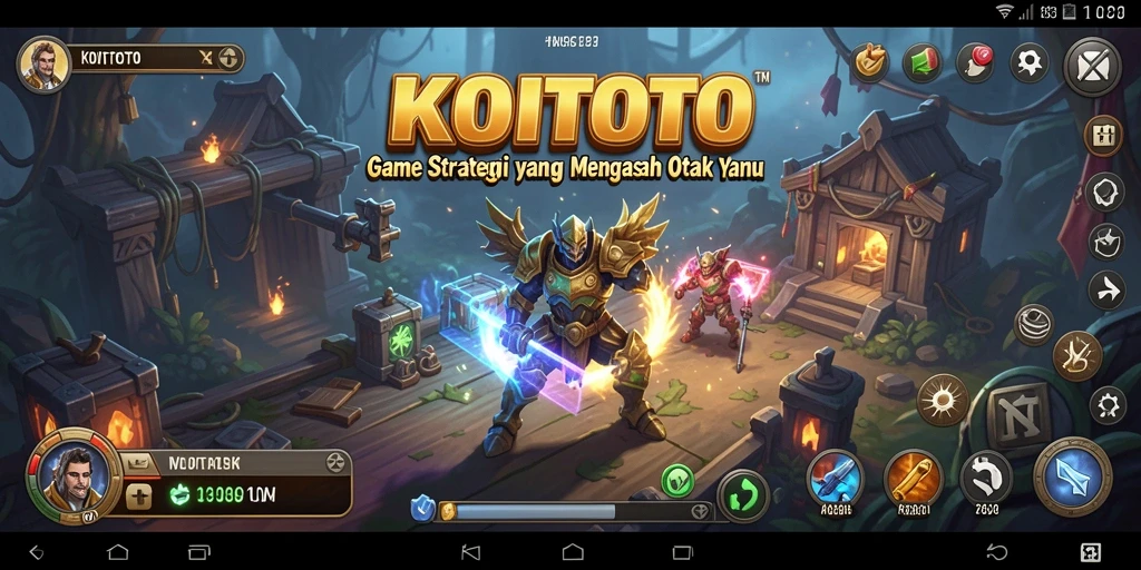 Screenshot menunjukkan pertarungan strategi di dalam KOITOTO.