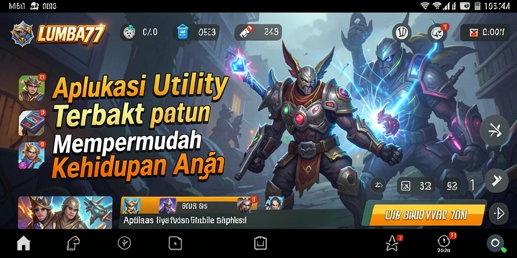 Tampilan antarmuka LUMBA77 yang memudahkan navigasi aplikasi Utility.