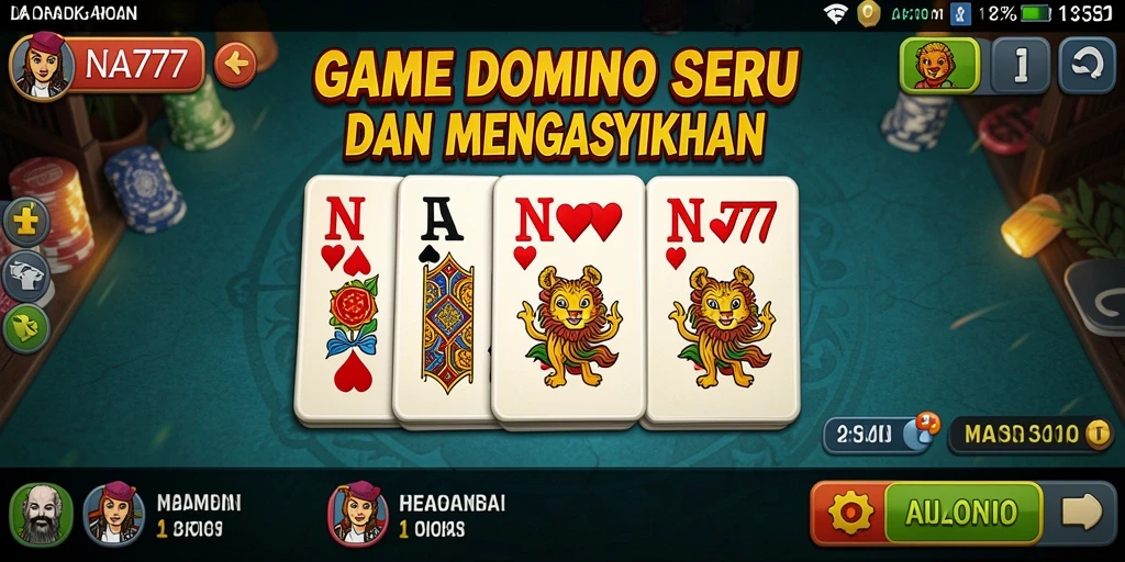 Gameplay seru dan interaktif dari NA777 saat bermain Domino.