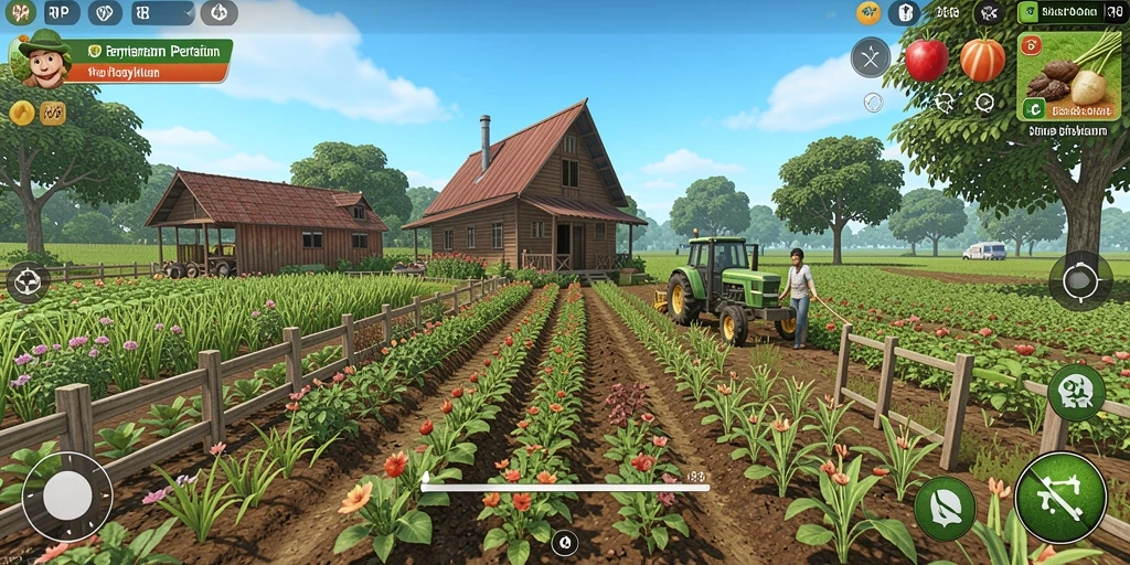 Tampilan gameplay RP8 yang menakjubkan dalam pertanian.