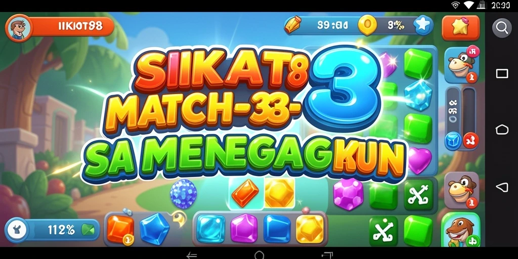 Screenshot utama SIKAT88 menampilkan gameplay Match-3 yang mengasyikkan.
