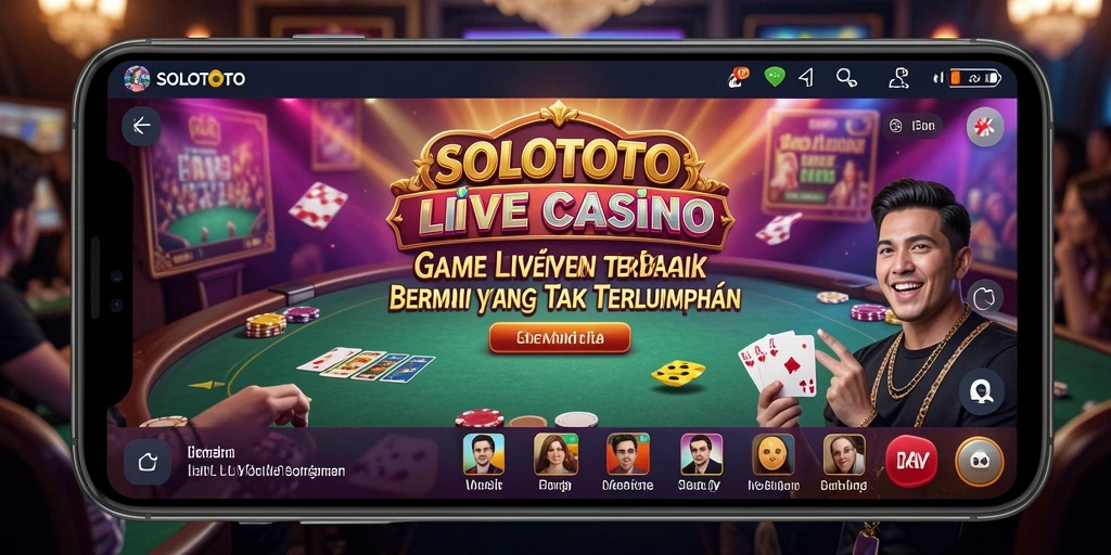 Gambaran gameplay Live Casino yang mendebarkan di SOLOTOTO.